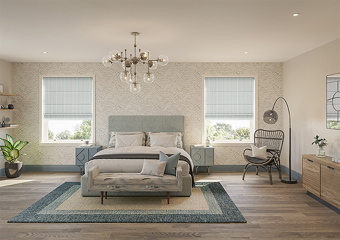 Lace Stripes, Sage - Motorised Roman Blind - Image 8